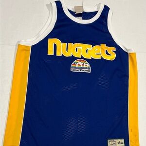 Vintage Denver Nuggets Mitchell & Ness Jersey Hardwood Classics Majestic 2Xl
